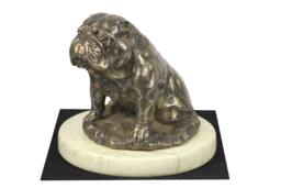 Bulldog, English Bulldog , Dog Sand Marble Base Statue, Limited Edition, Artdog. Made Of Cold Cast Bronze. Perfect Gift. Limited Edition