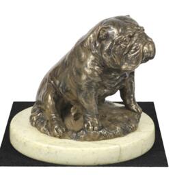 Bulldog, English Bulldog , Dog Sand Marble Base Statue, Limited Edition, Artdog. Made Of Cold Cast Bronze. Perfect Gift. Limited Edition - thumbnail 3
