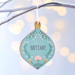 Personalised Scandi Style Christmas Bauble - thumbnail 2