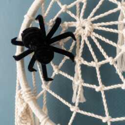 Ghost & Spider Macrame Wall Hanging - Halloween Party Decoration Gift U12 - thumbnail 3