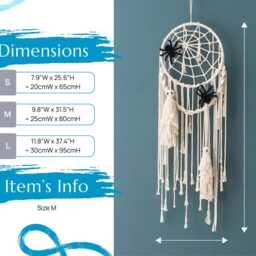 Ghost & Spider Macrame Wall Hanging - Halloween Party Decoration Gift U12 - thumbnail 2