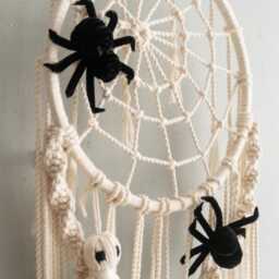 Ghost & Spider Macrame Wall Hanging - Halloween Party Decoration Gift U12 - thumbnail 4