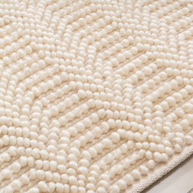 Hand Woven Chunky Braided Knitted, Modern Style New Zealand Wool Indoor Rug. Entryway Or Runner , Off White - Therugbasket - image 1
