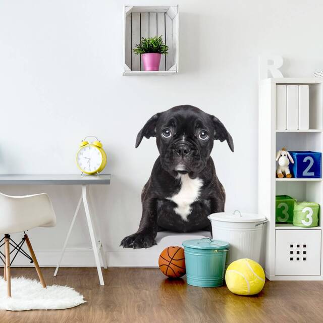 Wall Decor Animal With Dog, Nursery Wall Art, Kids Room Decals, Childrens Wallpaper - image 1