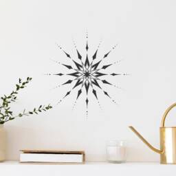Star Of Bethlehem Wall Art Stencil - Elegant Celestial Large Design For Nursery Whimsical Diy - thumbnail 3