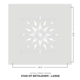 Star Of Bethlehem Wall Art Stencil - Elegant Celestial Large Design For Nursery Whimsical Diy - thumbnail 4