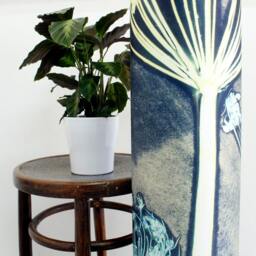 Beautiful Botanical Floor Lamp, Grey & White Smart Interior Style, Living Room & Bedroom Lighting, Tall Standing Mood Lighting - thumbnail 3
