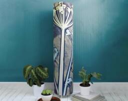 Beautiful Botanical Floor Lamp, Grey & White Smart Interior Style, Living Room & Bedroom Lighting, Tall Standing Mood Lighting