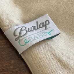 Burlap Christmas Stocking With Red Accents - Style J - thumbnail 2