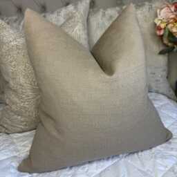 Rustic Herringbone Cushion Cover, Handmade Weave Fabric Pillow Cover, Bronze Mole Throw Earthy Natural Home Decoe, UK Made