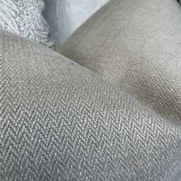 Rustic Herringbone Cushion Cover, Handmade Weave Fabric Pillow Cover, Bronze Mole Throw Earthy Natural Home Decoe, UK Made - thumbnail 3