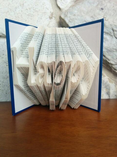 Happy - Folded Book Art Fully Customizable, Joyful, Happiness - image 1