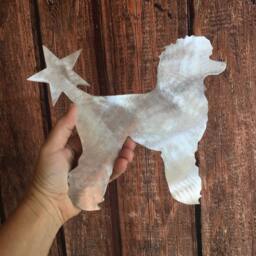 Poodle, Standard Miniature, Dog Tree Topper, Decoration, Wreath Christmas, Stars, Yard Stake Or Wall Hanging - thumbnail 2