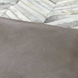 Gray & White Cowhide Patchwork Rug - Handmade Leather Floor Decor - thumbnail 4