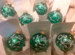 8 Pack Personalized Christmas Ornaments