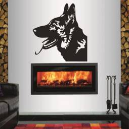 In-Style Decals Wall Vinyl Decal Home Decor Art Sticker German Shepherd Panting Dog Head Animal Kids Room Pet Shop Removable Mural Design 9 - thumbnail 1