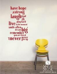 Have Hope Nursery Wall Decal Quote - Vinyl Text Art Custom Home Decor - thumbnail 3