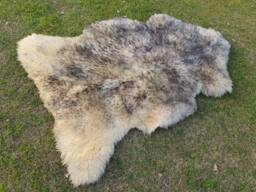 Genuine Grey Sheepskin Rug - Special Lamb Fur Rugs Long Hair Fluffy - thumbnail 1