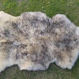 Genuine Grey Sheepskin Rug - Special Lamb Fur Rugs Long Hair Fluffy - thumbnail 2