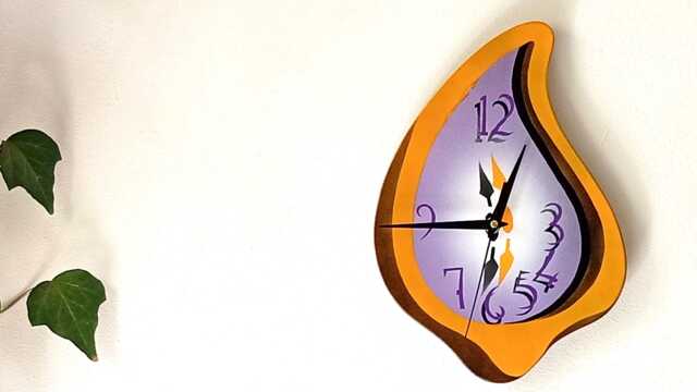 Liquefy - Handmade Surreal Melting Clock, Wall Home Decor - image 1