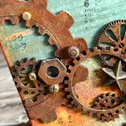 Steampunk Desk Organizer, Remote Control Holder, Steampunk Decor, Living Room Decor, Desk Organizer, Bedroom Steampunk Decor - thumbnail 4