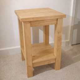 Solid Wood Lamp Table, End Side Table - Dark Oak Style - thumbnail 3
