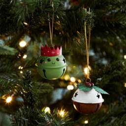 Christmas Pudding Bell Tree Decoration - Festive Winter Baking Cooking Cake Traditional Classic Food Foodie Dinner Gift - thumbnail 3