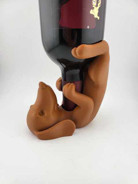 Drunk Dachshund Wine Bottle Holder - image 1