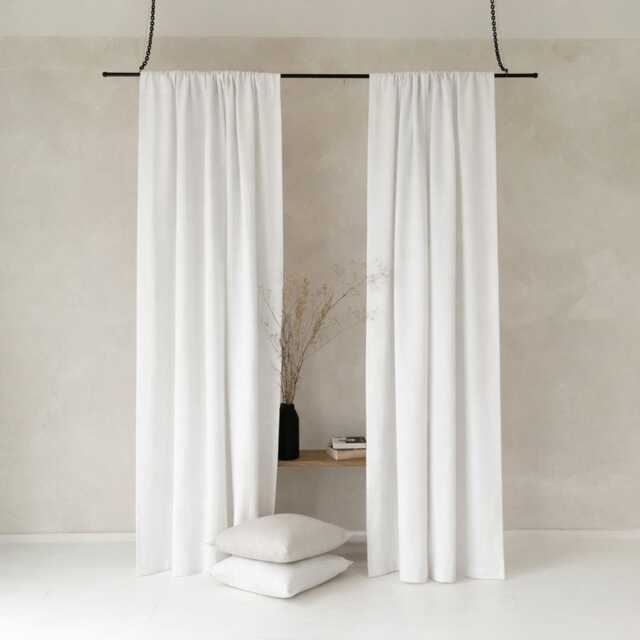 Linen Curtains Rod Pocket Top, Natural Curtain Panel, Privacy Or Blackout Curtains, Window Treatments - image 1