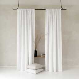 Linen Curtains Rod Pocket Top, Natural Curtain Panel, Privacy Or Blackout Curtains, Window Treatments