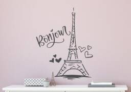 Eiffel Tower Wall Decal - Paris Art - Decor - Sticker - Decor Girls Room - thumbnail 1