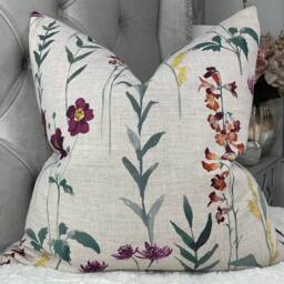 Floral Cushion Cover, Pillow Sham, John Lewis & Partners Fabric Longstock Multicoloured , Cotton Linen High Quality, Handmade