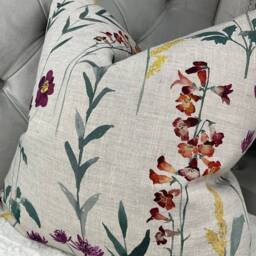 Floral Cushion Cover, Pillow Sham, John Lewis & Partners Fabric Longstock Multicoloured , Cotton Linen High Quality, Handmade - thumbnail 2