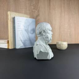 Socrates Concrete Bust, Greek Athenian Philosopher, Premium Classic Ancient Gift, Smart Mini Statue - thumbnail 2