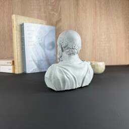 Socrates Concrete Bust, Greek Athenian Philosopher, Premium Classic Ancient Gift, Smart Mini Statue - thumbnail 3