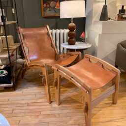 Quilpo Leather Lounge Chair & Ottoman - Ahhh Level Comfort, Handcrafted in Argentina - thumbnail 4