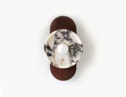 Calacatta Viola & Walnut Geometric Sconce Lamp Kitchen Lighting Vanity Bathroom Marble Powder Room - thumbnail 1