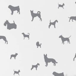 Dog Wall Decal Pattern Dogs Breeds Pug Bulldog Pit Poodle Wall Sticker Nursery Bedroom, Wallpaper Vinyl Decals Home Decor Stickers - thumbnail 2