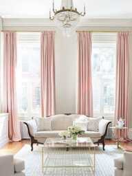 Pair Of Pedal Pink Curtains, Natural Linen Pink Drapery, Custom Curtains, Extra Long, Wide, Nursery Room Curtains - thumbnail 4