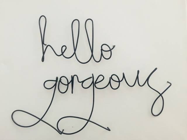 Hello Gorgeous - Wire Word Sign Home Decor Wall Words Hanging Decor - image 1