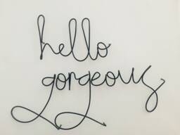 Hello Gorgeous - Wire Word Sign Home Decor Wall Words Hanging Decor - thumbnail 1