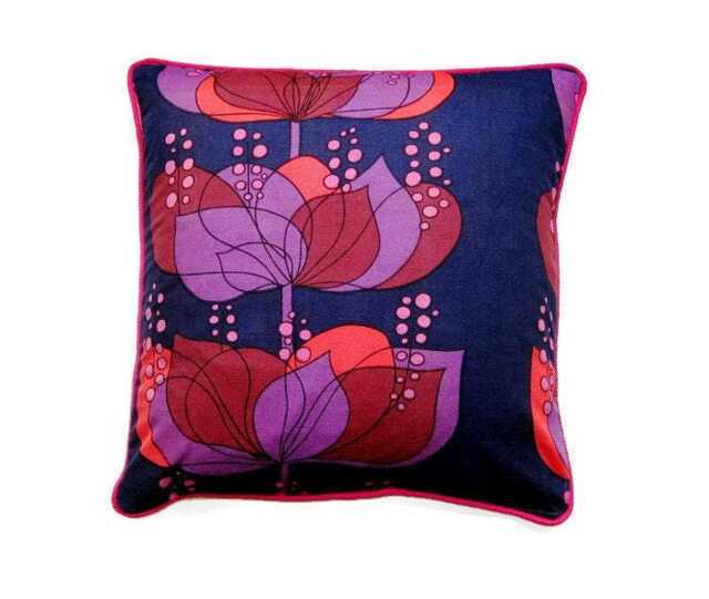 Heals, Boras, Rio By Helene Wedel, Vintage Mid 60S Cotton Cushion Cover - image 1