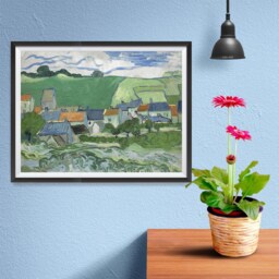 Vincent Van Gogh Art Reproduction Posters - Poster Printing Wall Print For Home Office Decor View Of Auvers - thumbnail 3