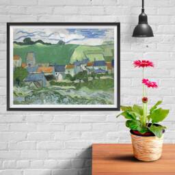 Vincent Van Gogh Art Reproduction Posters - Poster Printing Wall Print For Home Office Decor View Of Auvers - thumbnail 2