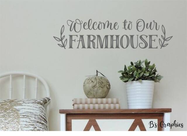 Welcome To Our Farmhouse-Vinyl Wall Decal-Family Vinyl Decal Lettering Decor-Welcome-Entryway-Home Decor - image 1