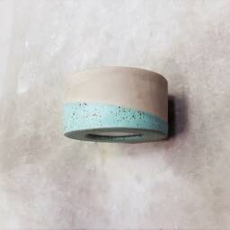 Handmade Ceramic Wall Sconce Turquoise Glaze Modern Light Fixture - thumbnail 4