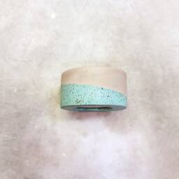 Handmade Ceramic Wall Sconce Turquoise Glaze Modern Light Fixture - thumbnail 3