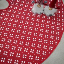 xmas Tree Skirt Christmas Skirts Heart Fabric Holiday Decor Swedish Ornament Hearts Gift - thumbnail 3