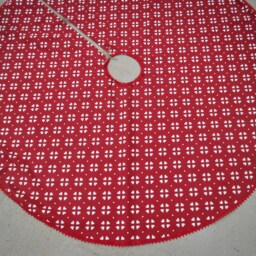 xmas Tree Skirt Christmas Skirts Heart Fabric Holiday Decor Swedish Ornament Hearts Gift - thumbnail 2