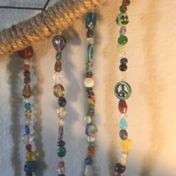 Dreamcatcher/Xl Beaded Giant Dream Catcher Peace Buddha Beads Wall Hanging Home Decor Boho - thumbnail 3